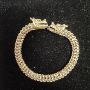 Vintage Tibeten Silver tone Dragon Handmade Rare Bangle Unisex